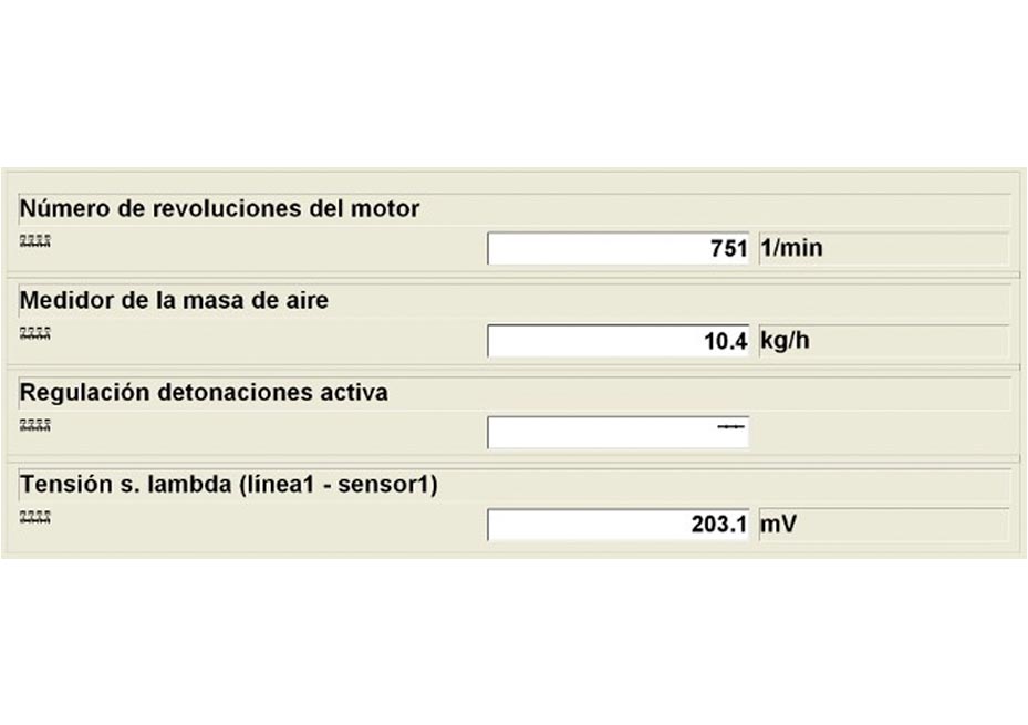 La unidad de control motor detecta un efecto de picado